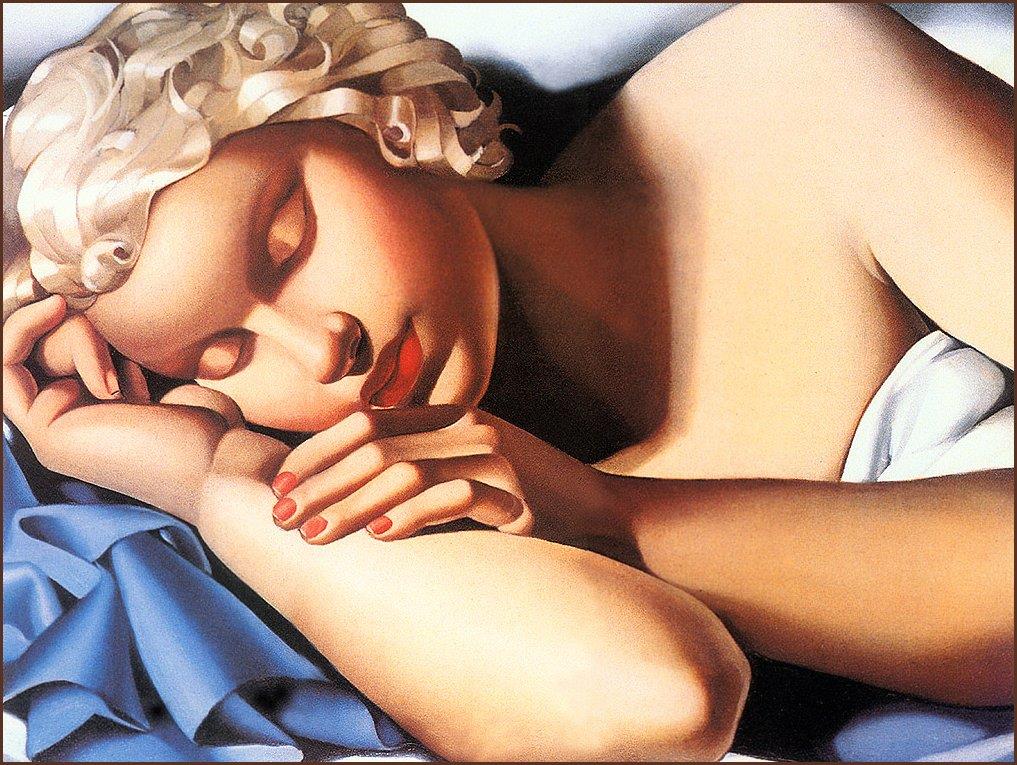 femme endormie 1935 contemporain Tamara de Lempicka Peintures à l'huile